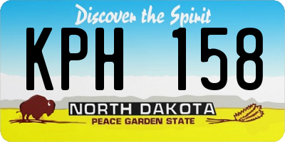 ND license plate KPH158