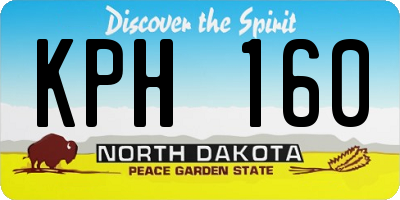 ND license plate KPH160