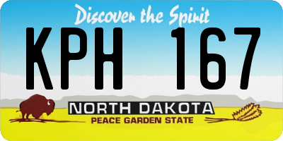 ND license plate KPH167