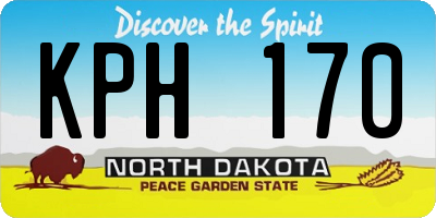 ND license plate KPH170