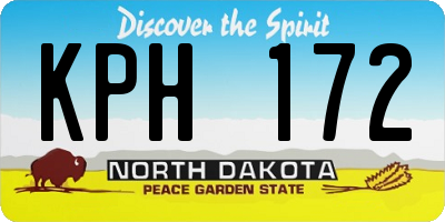 ND license plate KPH172