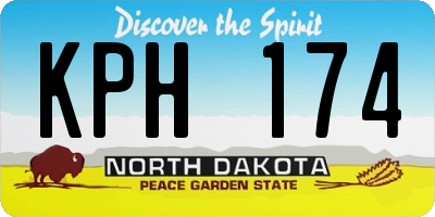 ND license plate KPH174