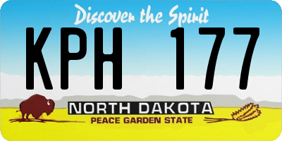ND license plate KPH177