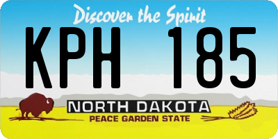 ND license plate KPH185