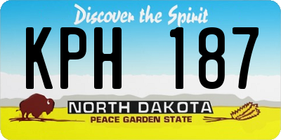 ND license plate KPH187