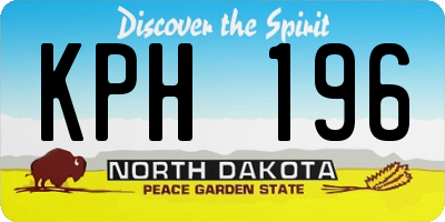ND license plate KPH196