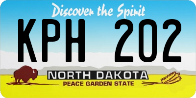 ND license plate KPH202
