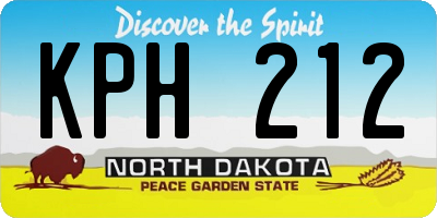 ND license plate KPH212