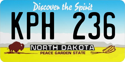 ND license plate KPH236