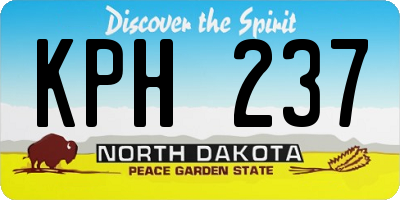 ND license plate KPH237