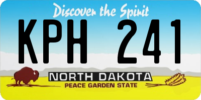 ND license plate KPH241
