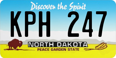 ND license plate KPH247