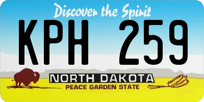 ND license plate KPH259