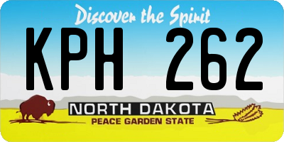 ND license plate KPH262