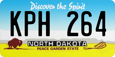 ND license plate KPH264