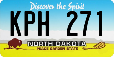 ND license plate KPH271