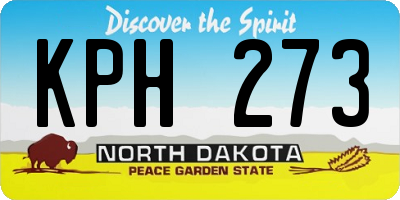 ND license plate KPH273