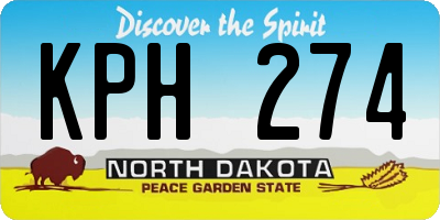 ND license plate KPH274