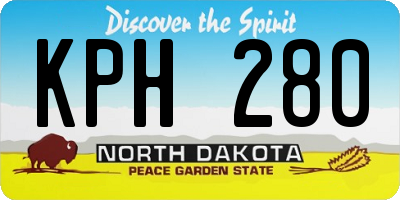 ND license plate KPH280