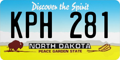 ND license plate KPH281