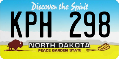 ND license plate KPH298