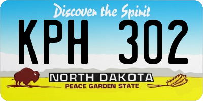 ND license plate KPH302