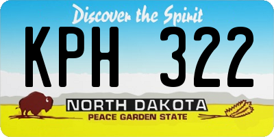 ND license plate KPH322