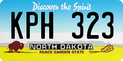 ND license plate KPH323