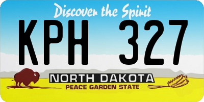 ND license plate KPH327