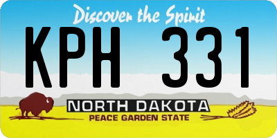 ND license plate KPH331