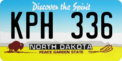 ND license plate KPH336