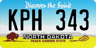 ND license plate KPH343