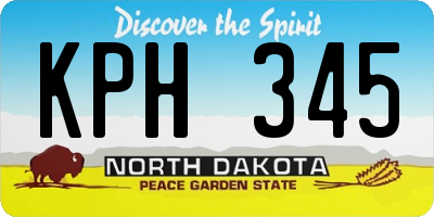 ND license plate KPH345