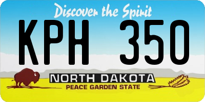 ND license plate KPH350