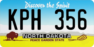 ND license plate KPH356