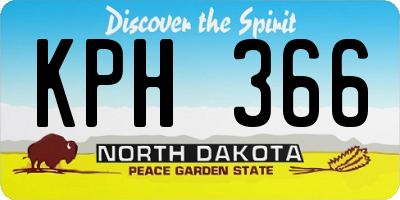 ND license plate KPH366