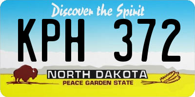 ND license plate KPH372
