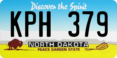 ND license plate KPH379