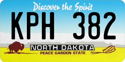 ND license plate KPH382