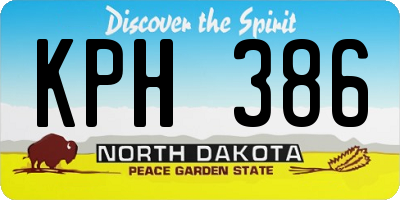 ND license plate KPH386