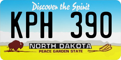 ND license plate KPH390