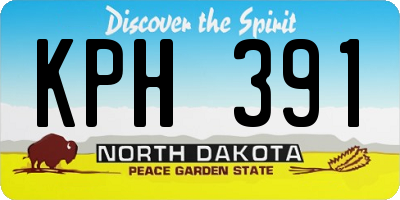 ND license plate KPH391