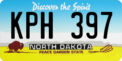 ND license plate KPH397