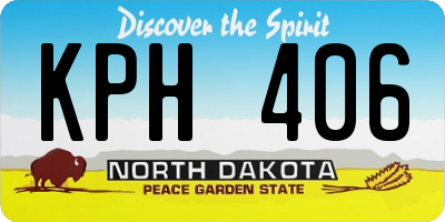 ND license plate KPH406
