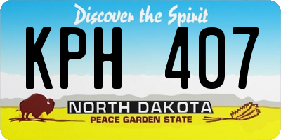 ND license plate KPH407