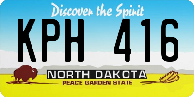 ND license plate KPH416