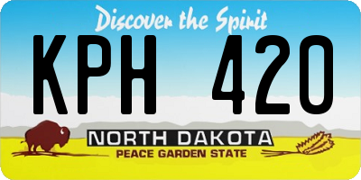 ND license plate KPH420