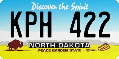 ND license plate KPH422