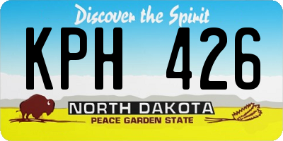 ND license plate KPH426