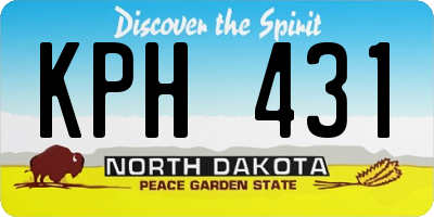 ND license plate KPH431